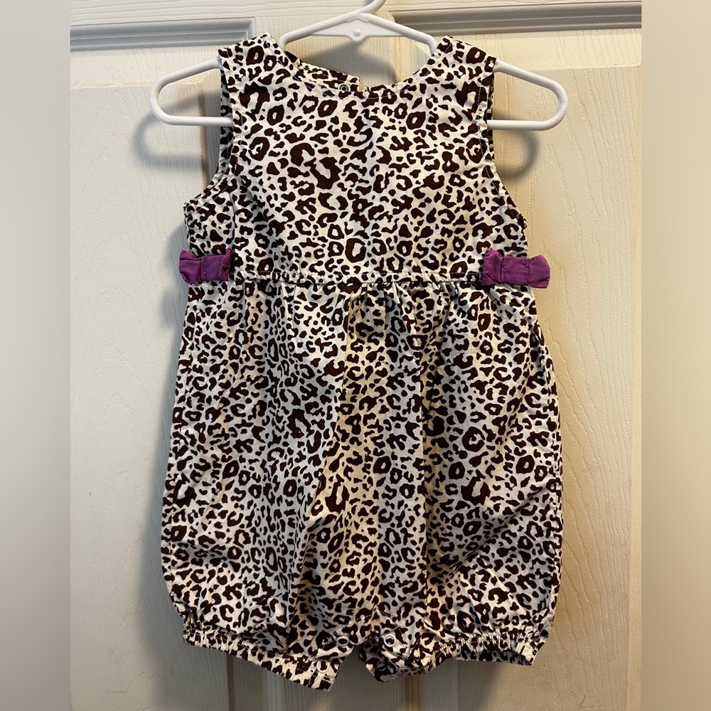 Carter’s romper leopard print cotton size 18 mo